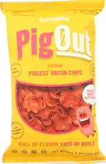 OUTSTANDING FOODS INC: PigOut Cheddar Pigless Bacon Chips, 3.5 oz
