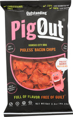 OUTSTANDING FOODS INC: Kansas City Bbq Pigless Bacon Chips, 3.5 oz