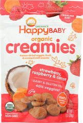 HAPPY BABY: Creamies Strawberry Raspberry and Carrot, 1 oz