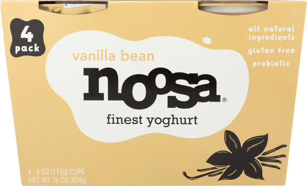 NOOSA: Vanilla Bean Finest Yoghurt 4 Pack, 16 oz