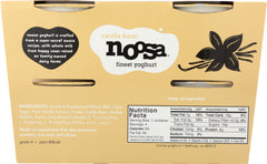 NOOSA: Vanilla Bean Finest Yoghurt 4 Pack, 16 oz