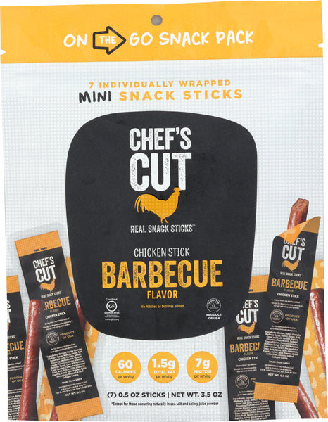 CHEFS CUT: Chicken Mini Snack Sticks Barbecue, 3.5 oz
