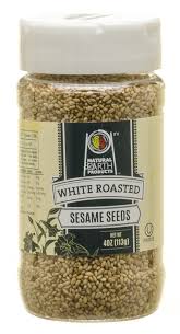 NATURAL EARTH: White Roasted Sesame Seeds, 4 oz