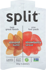 SPLIT NUTRITION: Squeeze Almond Butter Strawberry, 1.34 oz