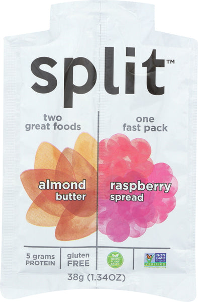 SPLIT NUTRITION: Squeeze Almond Butter Raspberry, 1.34 oz