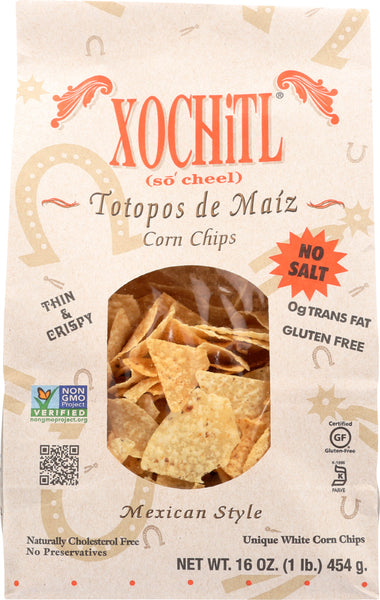 XOCHITL: Corn Chips Unsalted Mexican Style, 16 oz