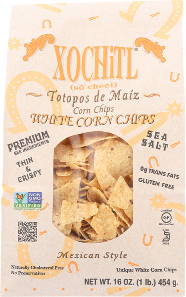 XOCHITL: Mexican Style Organic White Corn Chips, 16 oz