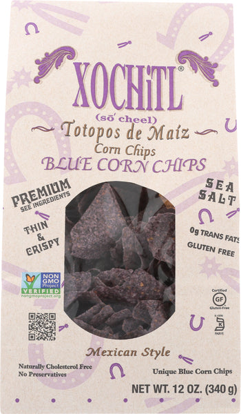 XOCHITL: Mexican Style Blue Corn Chips, 12 oz