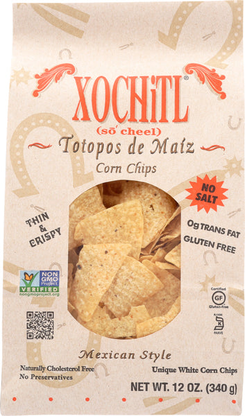 XOCHITL: Chips Corn No Salt, 12 oz