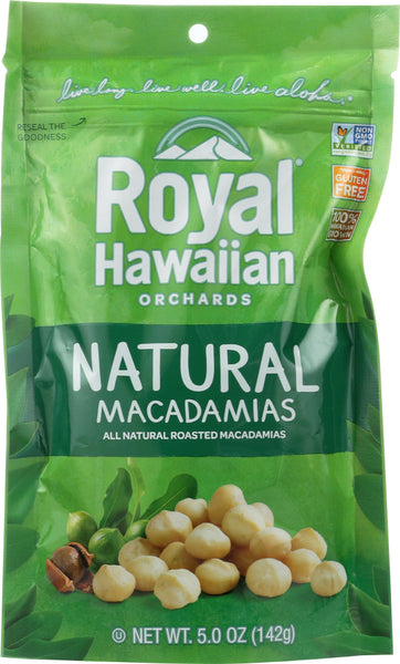 ROYAL HAWAIIAN ORCHARDS: Natural Roasted Macadamia Nuts 5 Oz, 5 oz