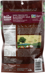 ROYAL HAWAIIAN ORCHARDS: Dark Chocolate Covered Blackberry Goji Macadamia Nuts, 4.5 oz