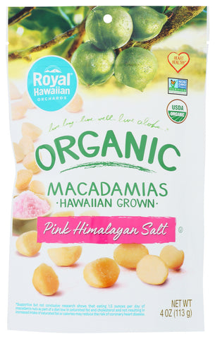 ROYAL HAWAIIAN ORCHARDS: Nut Macadamia Pink Himalayan Salt, 4 oz