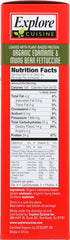 EXPLORE CUISINE: Organic Edamame and Mung Bean Fettuccine, 8 oz