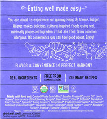 HILARYS EAT WELL: Hemp & Greens Veggie Burger, 6.4 oz