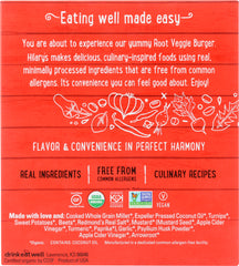 HILARY'S: Eat Well Organic Root Veggie Burger, 6.4 oz