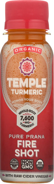 TEMPLE TURMERIC: Shot Prana Fire, 3 oz