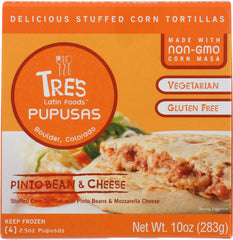 TRES PUPUSAS: Pinto Bean & Cheese, 10 oz