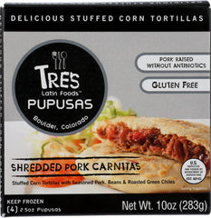 TRES PUPUSAS: Shredded Pork Carnitas, 10 oz