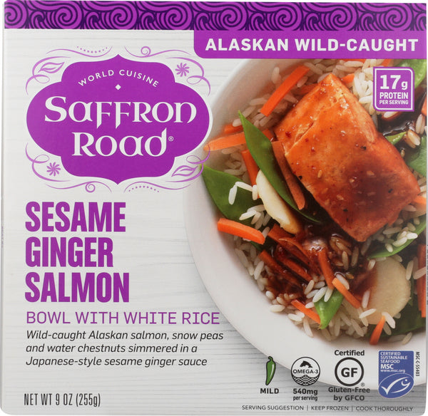 SAFFRON ROAD: Sesame Ginger Salmon Bowl, 9 oz