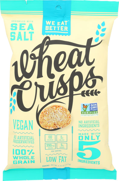 WE EAT BETTER: Crisps Wheat Sea Salt, 6.25 oz