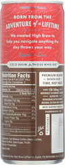 HIGH BREW: Cold-Brew Coffee Double Espresso, 8 oz