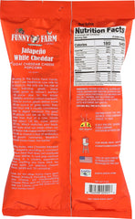 FUNNY FARMS: Goat Cheese Popcorn Jalapeño White Cheddar, 3 oz