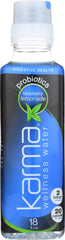KARMA WELLNESS WATER: Probiotic Blueberry Lemonade beverage, 18 oz