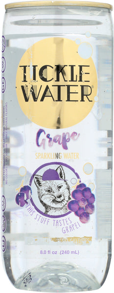 TICKLE WATER: Water Sparkling Grape, 8 oz