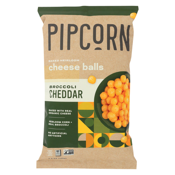 PIPCORN: Broccoli Cheddar Cheese Balls, 4.50 oz