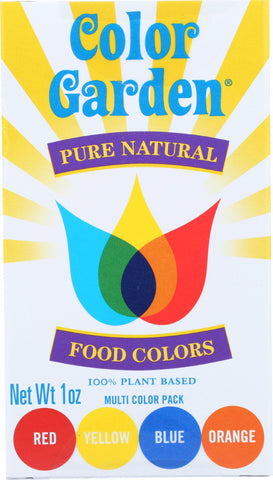 COLOR GARDEN: Pure Natural Food Color Single Box 4 Colors, 1 oz