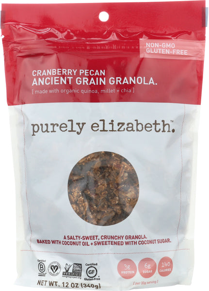 PURELY ELIZABETH: Cranberry Pecan Ancient Grain Granola, 12 oz