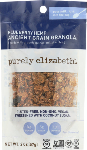 PURELY ELIZABETH: Blueberry Hemp Granola Mini, 2 oz