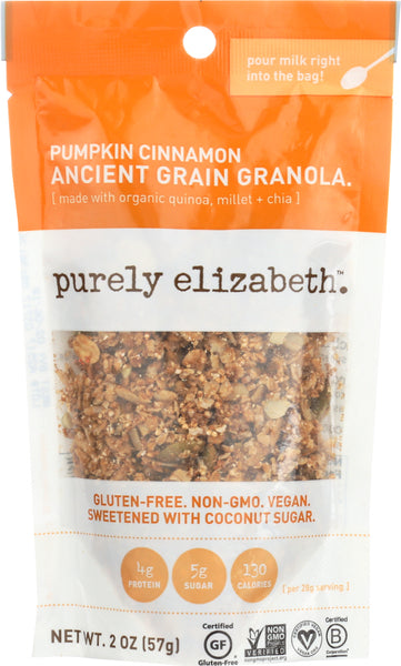 PURELY ELIZABETH: Pumpkin Cinnamon Granola Mini, 2 oz