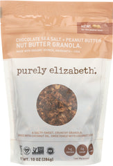 PURELY ELIZABETH: Chocolate Sea Salt Peanut Butter Granola, 10 oz