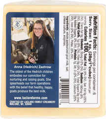 LACLARE FARMS: Cheddar Goat Milk Cheese, 6 oz