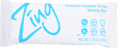 ZING BARS: Bar Coconut Cashew Crispy Gluten Free, 1.76 oz
