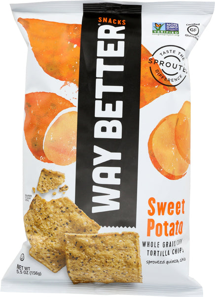 WAY BETTER SNACKS: Simply Sweeet Potato Corn Tortilla Chips, 5.5 oz