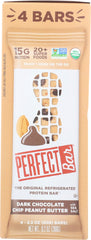 PERFECT FOODS: Bar Dark Chocolate Peanut Butter 4 Pack, 9.2 oz