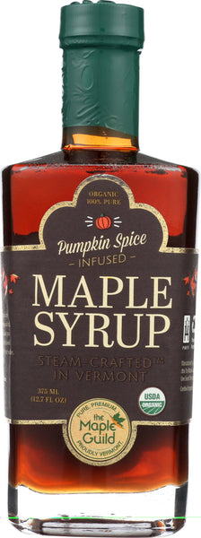 THE MAPLE GUILD: Organic Pumpkin Spice Infused Maple Syrup, 12.7 oz
