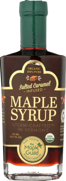 THE MAPLE GUILD: Organic Salted Caramel Infused Maple Syrup, 12.7 oz