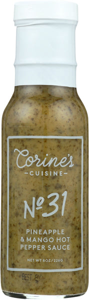 CORINES CUISINE: Pineapple & Mango Hot Pepper Sauce No. 31, 8 oz