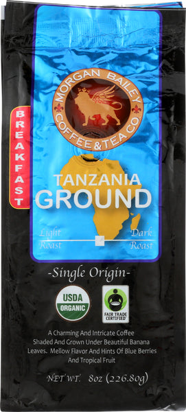 MORGAN BAILEY COFFEE: Breakfast Tanzanian Blend, 8 oz