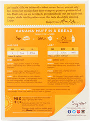 SIMPLE MILLS: Gluten Free Banana Muffin Almond Flour Mix, 9 oz