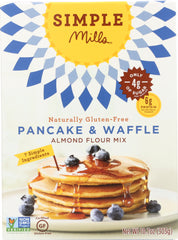 SIMPLE MILLS: Gluten Free Pancake & Waffle Almond Flour Mix, 10.7 oz