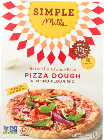 SIMPLE MILLS: Gluten Free Pizza Dough Almond Flour Mix, 9.8 oz