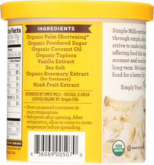 SIMPLE MILLS: Vanilla Frosting, 10 oz