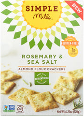 SIMPLE MILLS: Rosemary Sea Salt Crackers, 4.25 oz