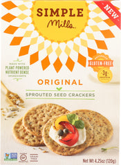 SIMPLE MILLS: Original Sprouted Seed Crackers, 4.25 oz