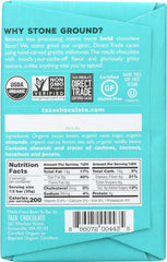 TAZA CHOCOLATE: 80% Sea Salt & Almond Dark Chocolate Bar,  2.5 oz