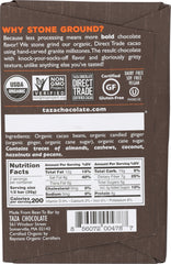 TAZA CHOCOLATE: 95% Wicked Dark Chocolate with Ginger, 2.5 oz